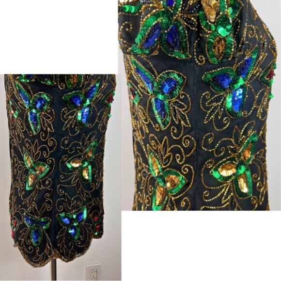 VINTAGE Stenay Beaded Sheer Sleeve Blouse Size S - Picture 6 of 16